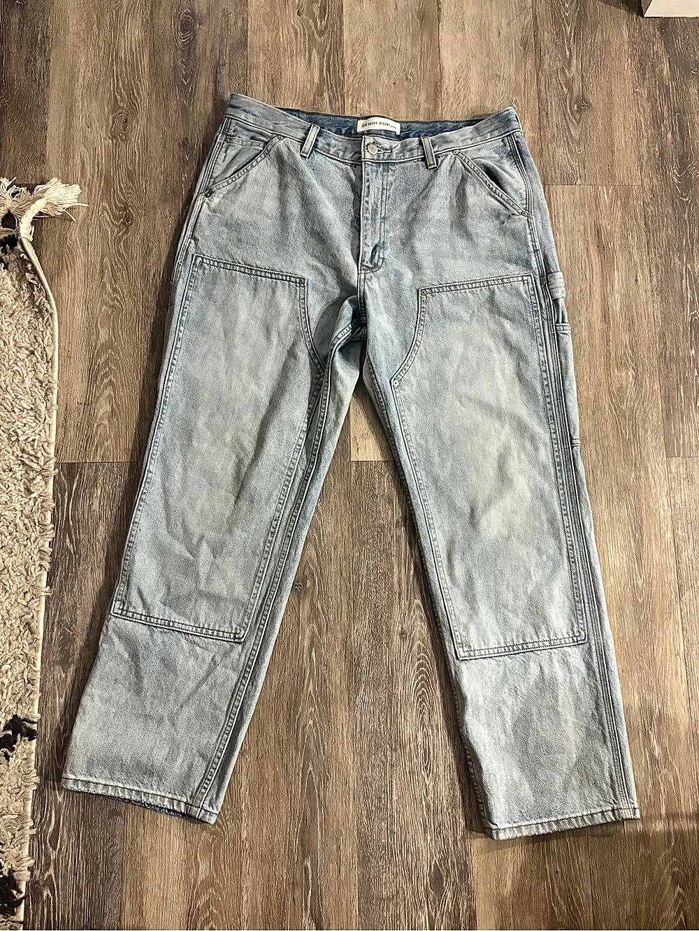 Denim Forum The Carpenter Lou Low Rise Loose Jeans in Blue Waist 31 Aritzia